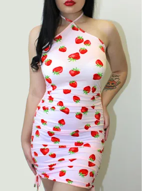 Women's Strawberry Dreams Ruched Dress