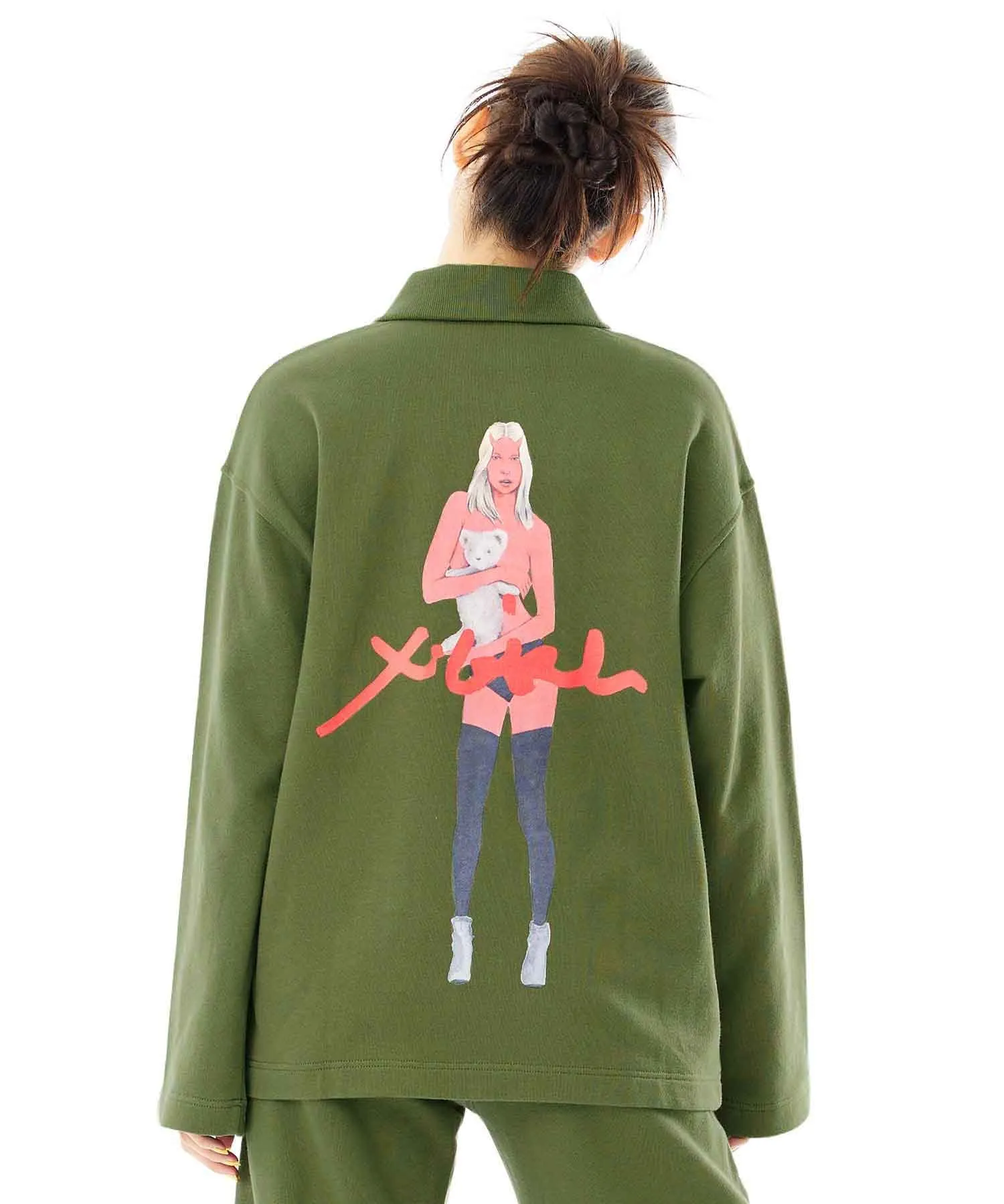 X-girl x T-REX SWEAT JACKET