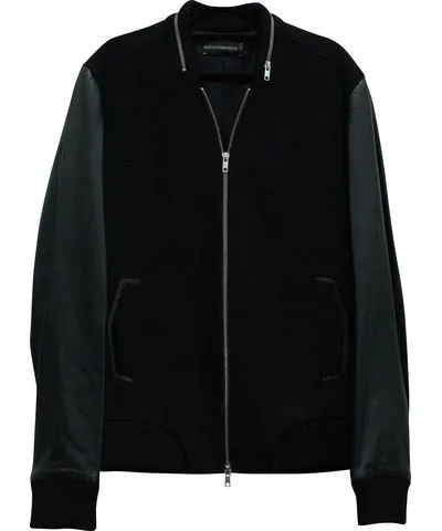 Zadig & Voltaire Varsity Jacket in Black Wool